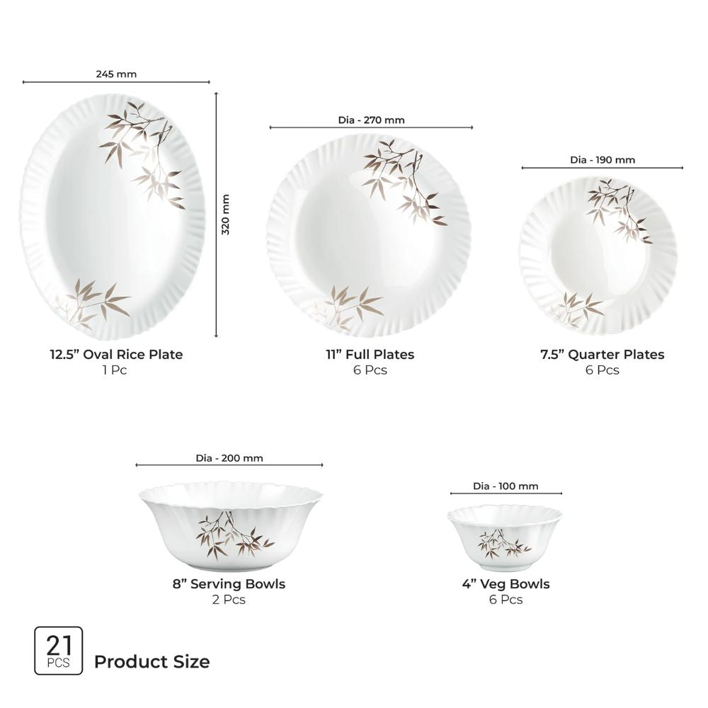 Treo Aurelia Collection Opalware Dinner Set - 23