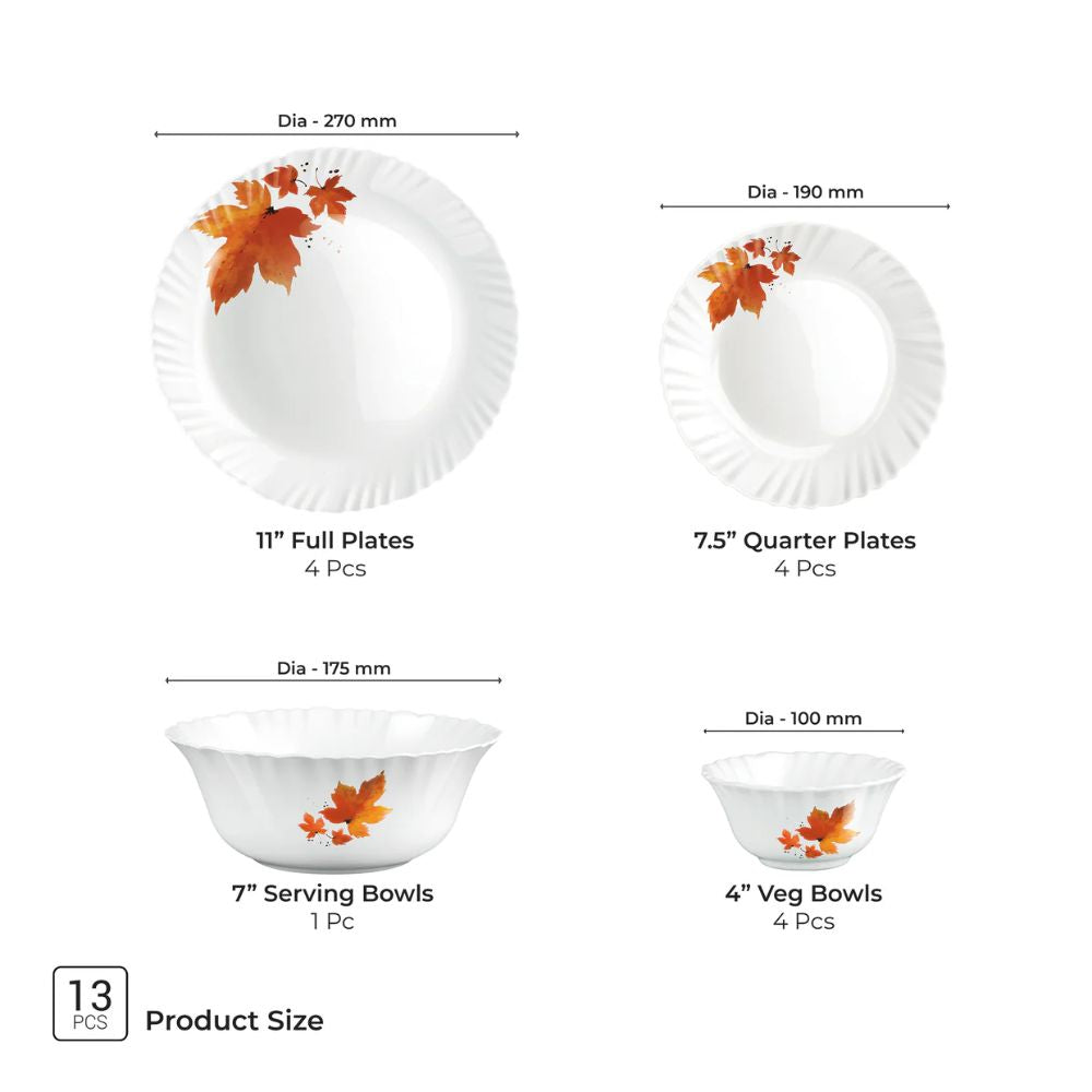 Treo Aurelia Collection Mapelle Series Opalware Dinner Set - 6