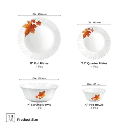 Treo Aurelia Collection Mapelle Series Opalware Dinner Set - 6