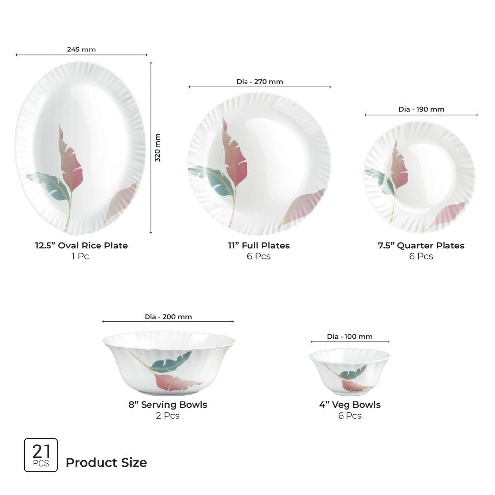 Treo Aurelia Collection Opalware Dinner Set - 14