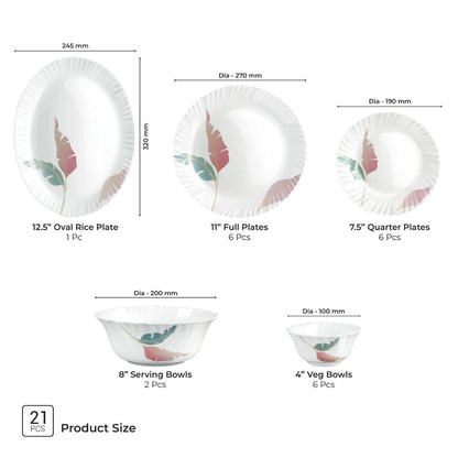 Treo Aurelia Collection Opalware Dinner Set - 14