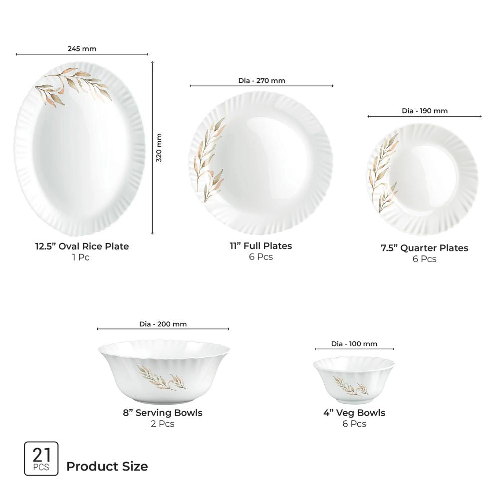 Treo Aurelia Collection Opalware Dinner Set - 20