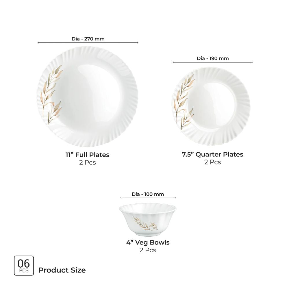 Treo Aurelia Collection Opalware Dinner Set - 17