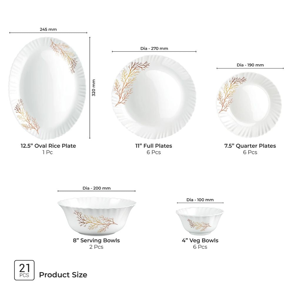 Treo Aurelia Collection Opalware Dinner Set - 29