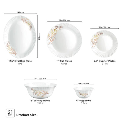 Treo Aurelia Collection Opalware Dinner Set - 29