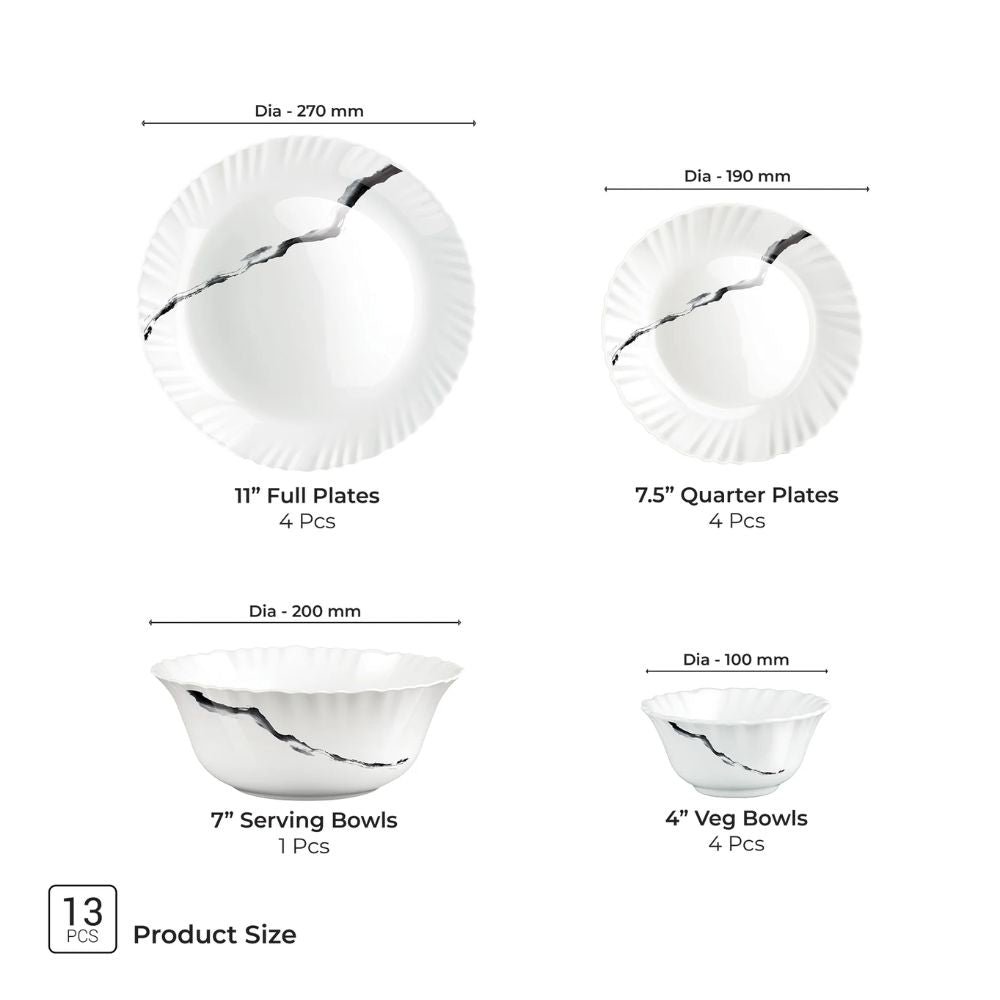 Treo Aurelia Collection Opalware Dinner Set - 15