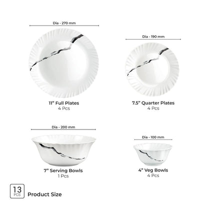 Treo Aurelia Collection Opalware Dinner Set - 15