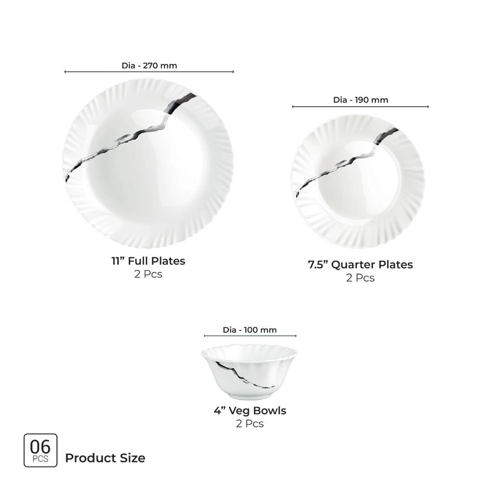 Treo Aurelia Collection Opalware Dinner Set - 15