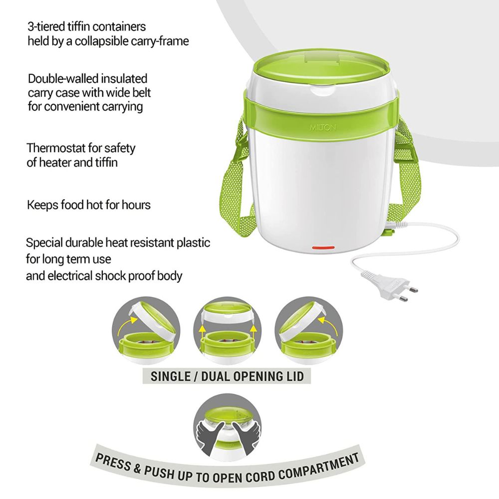 Milton Futron Insulated Stainless Steel Electric Tiffin Box - 8