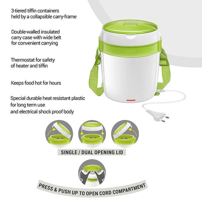 Milton Futron Insulated Stainless Steel Electric Tiffin Box - 8
