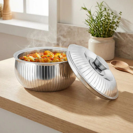 Milton Tulip Insulated Stainless Steel Casserole - 1