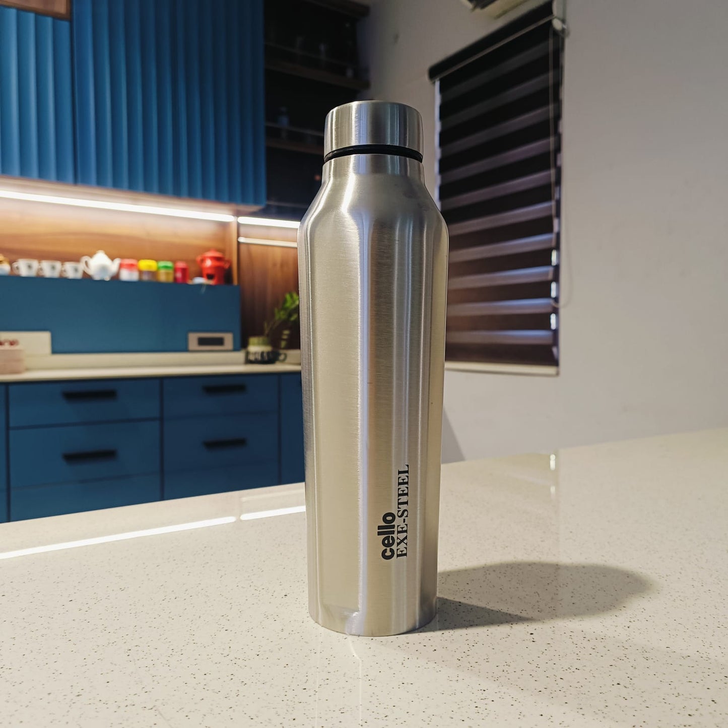 Cello Vertex  Stainless Steel Leak-Proof Water Bottle – Stylish, Odorless & Food-Grade Hydration Solution for Cold Drinks| Sleek | Stylish | 100% Stainless steel | 1000 ML