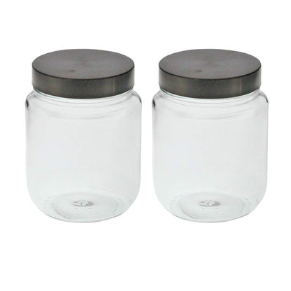 Yera Steelex 750 ML Storage Round Jar with Steel Cap - 1