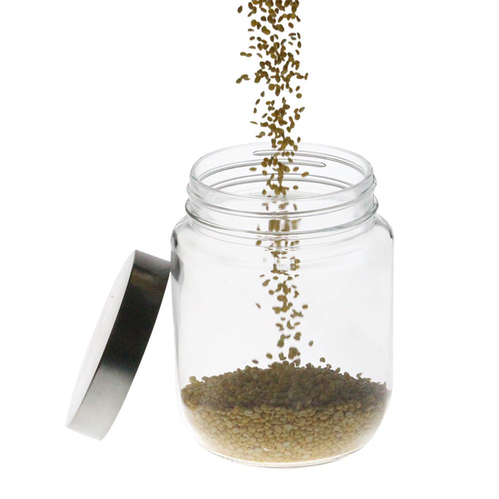 Yera Steelex 750 ML Storage Round Jar with Steel Cap - 2