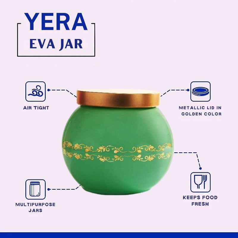 Yera Eva 850 ML Storage Jar with Metallic Lid - 2
