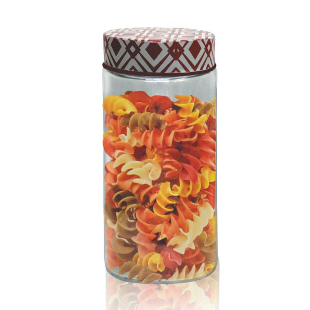 Yera Matrix 680 ML Glass Storage Jar with Printed Lid - 2