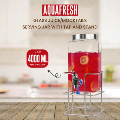 Yera Aquafresh 4 Litre Dispensing Jar With Steel Tap and Metal Stand - 3