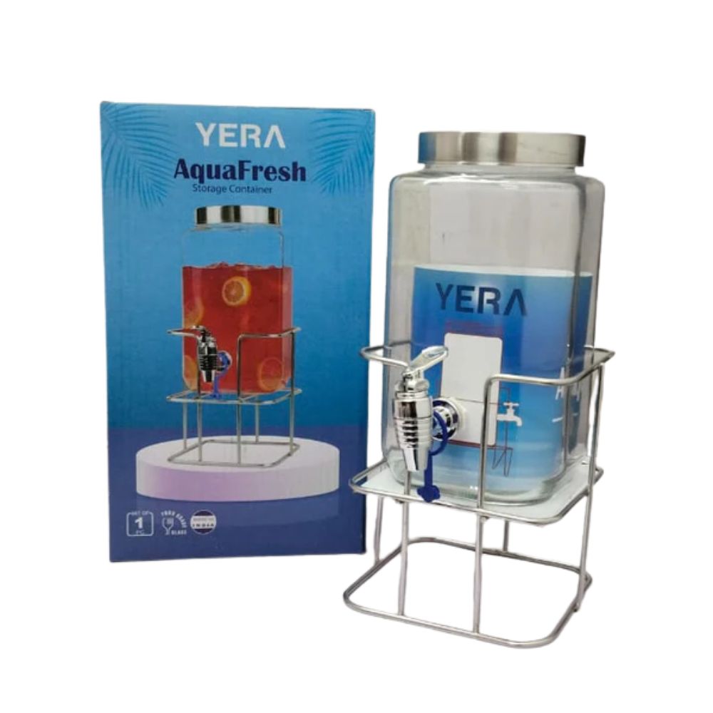 Yera Aquafresh 4 Litre Dispensing Jar With Steel Tap and Metal Stand - 6