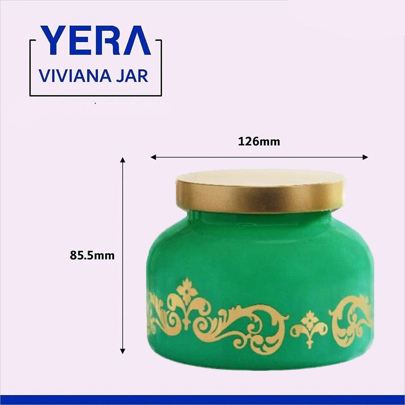 Yera Viviana 760 ML Glass Storage Jar with Metallic Lid - 6