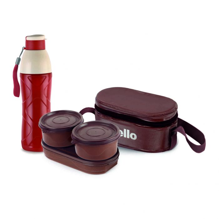 Cello Zest Gift Set – Insulated Tiffin Box with Bottle | Set of 2