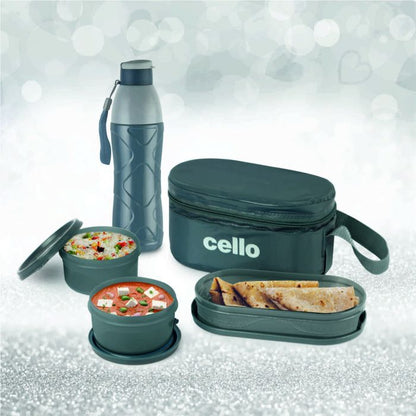 Cello Zest Gift Set – Insulated Tiffin Box with Bottle - 1