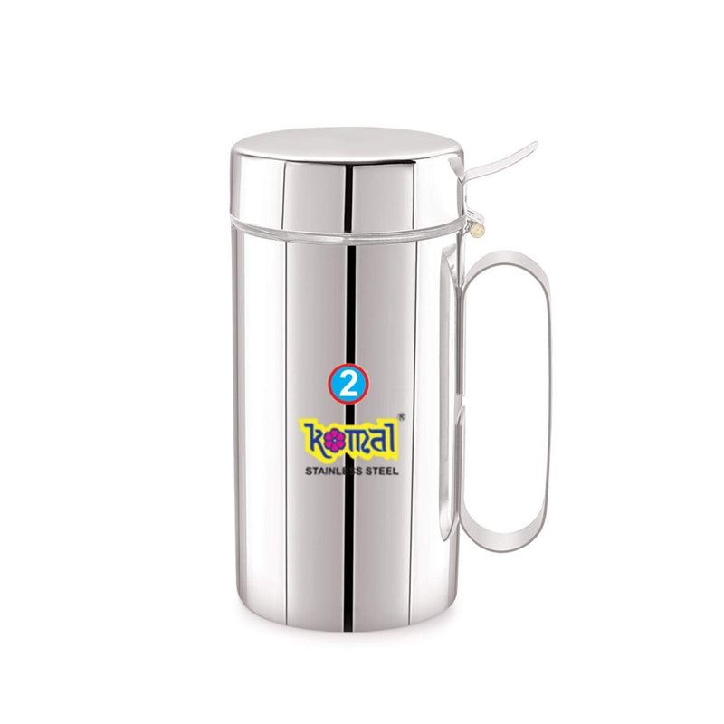 Komal Stainless Steel Oil Pot/ Grease Can - Reusable Oil Storage Container - 2