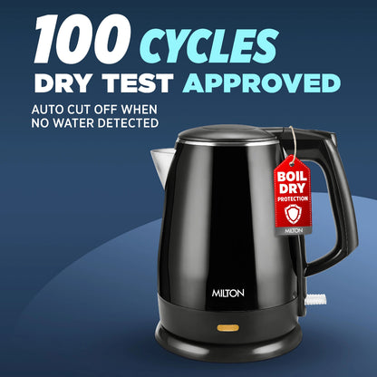 Milton Euroline Riga Electric 1.5 Litre 1500 Watts Stainless Steel Electric Kettle - 2