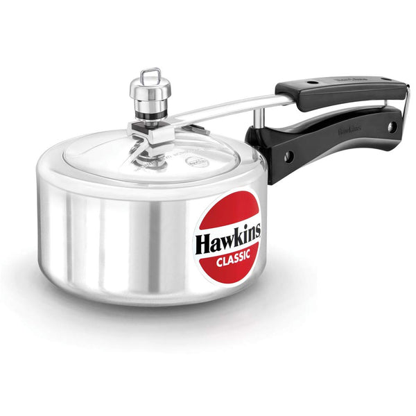 Hawkins Classic Aluminium Inner Lid Pressure Cooker, 4 Litre, Silver