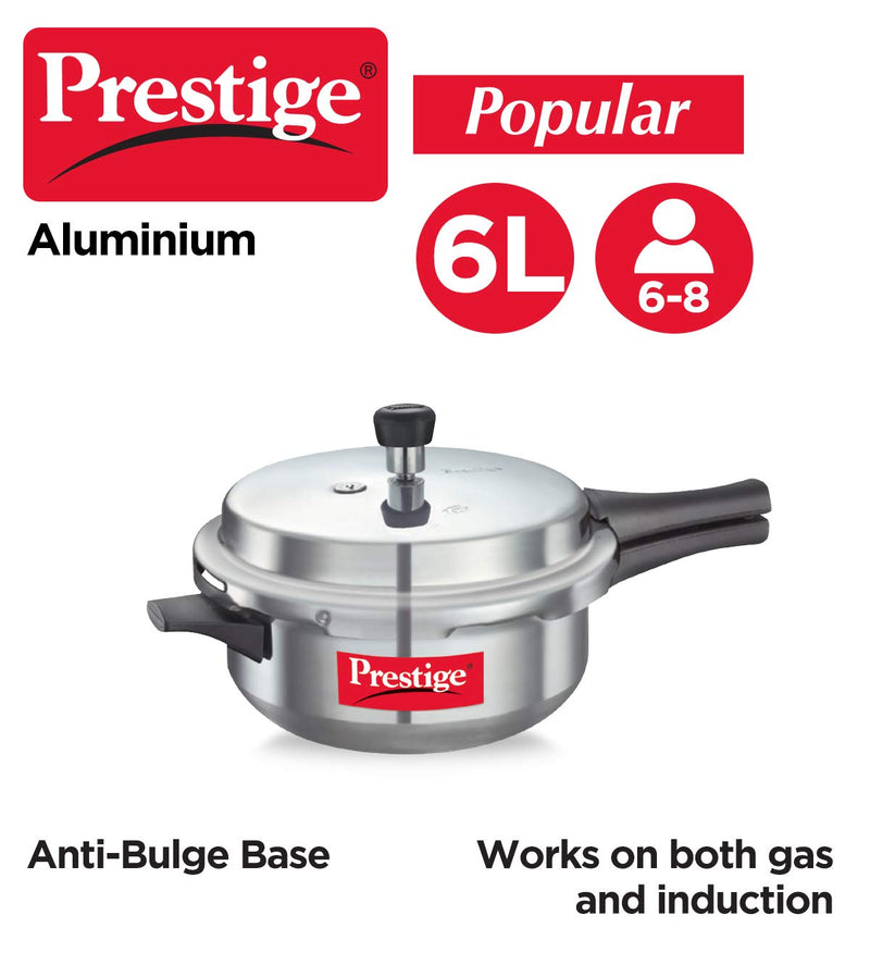 Prestige Popular Aluminium Pan Pressure Cookers with Outer Lid - 10035 - 2