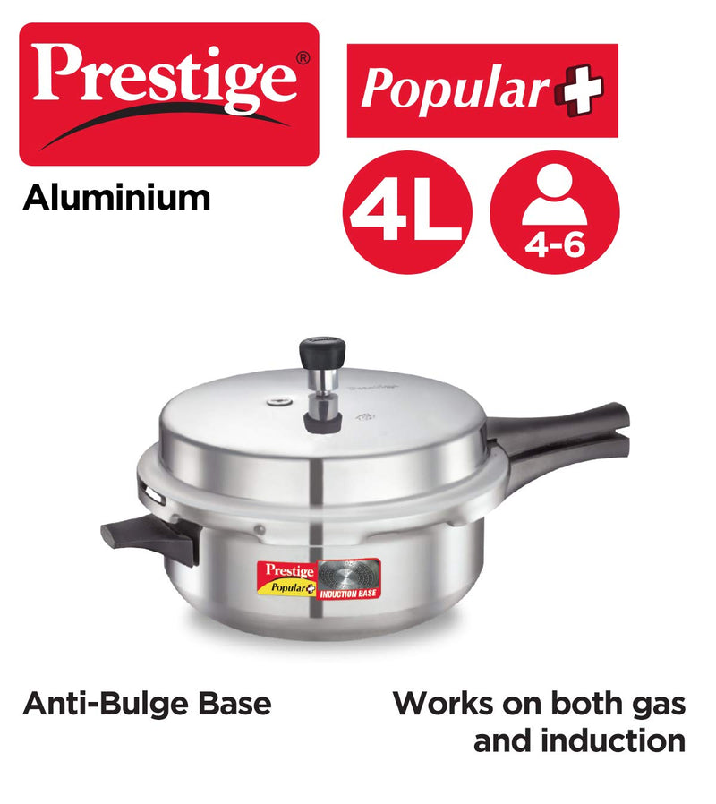 Prestige Popular Plus Induction Base Aluminium Pan Pressure Cookers