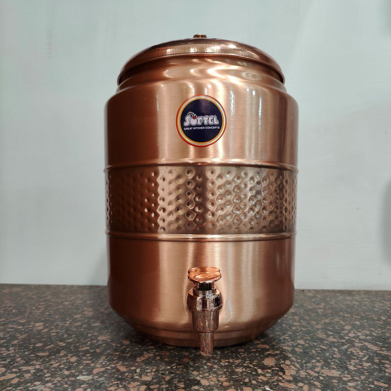 Softel Hammered Copper Table Top Water Dispenser - 5