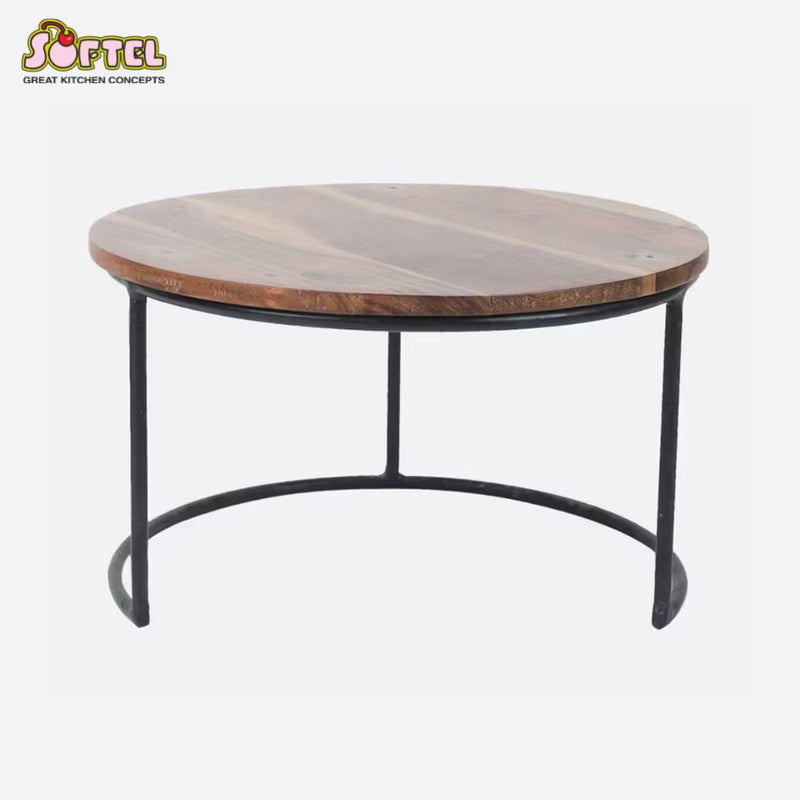 Softel Wooden Cake Stand with Metal Legs - 3