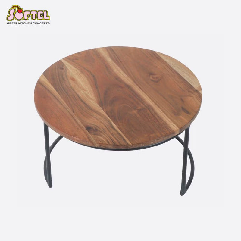 Softel Wooden Cake Stand with Metal Legs - 5