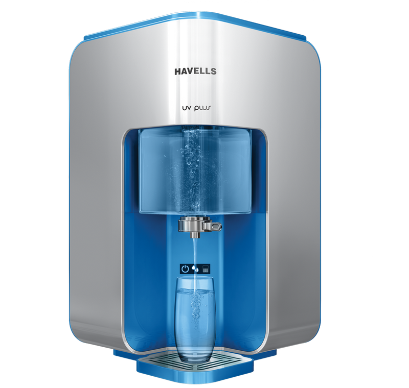 Havells UV Plus 8-litres UF Water Purifier (White/Sky Blue)