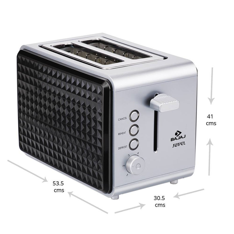 Bajaj Juvel 750 Watts Pop- Up Toaster - 2 Slice - 270101 - 3