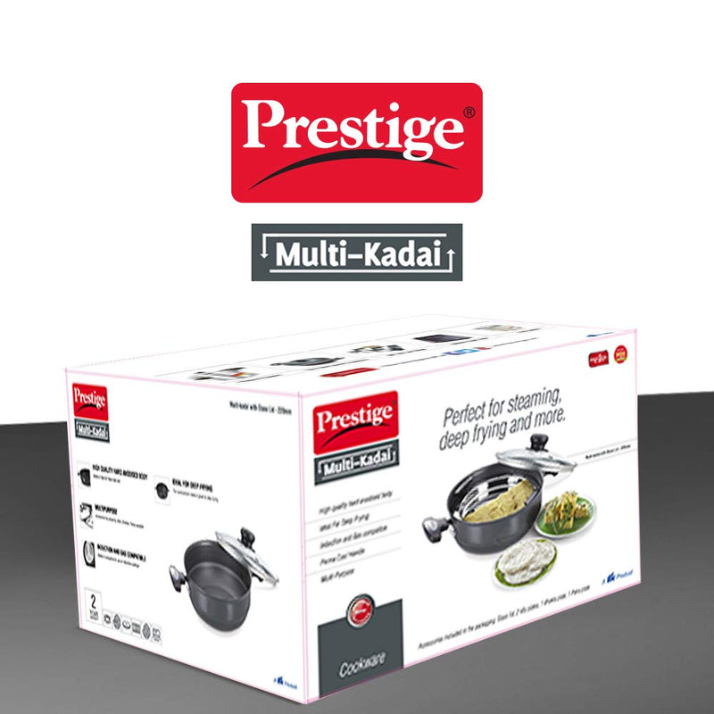 Prestige Hard Anodised Multipurpose Kadai, 5-Pieces
