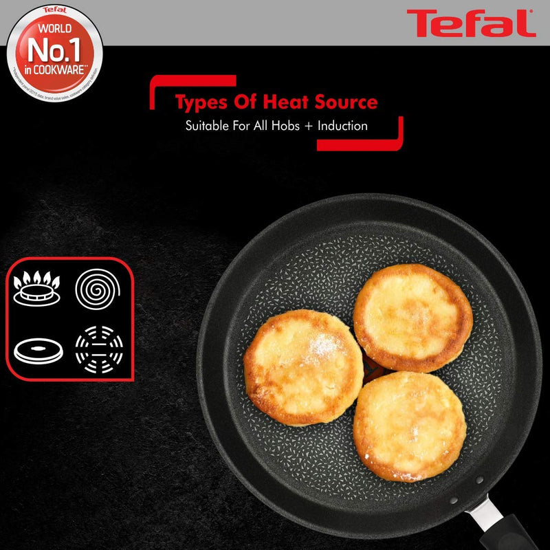 Tefal Hard Titanium with Non-Stick Pancake Pan, 25cm (Black)