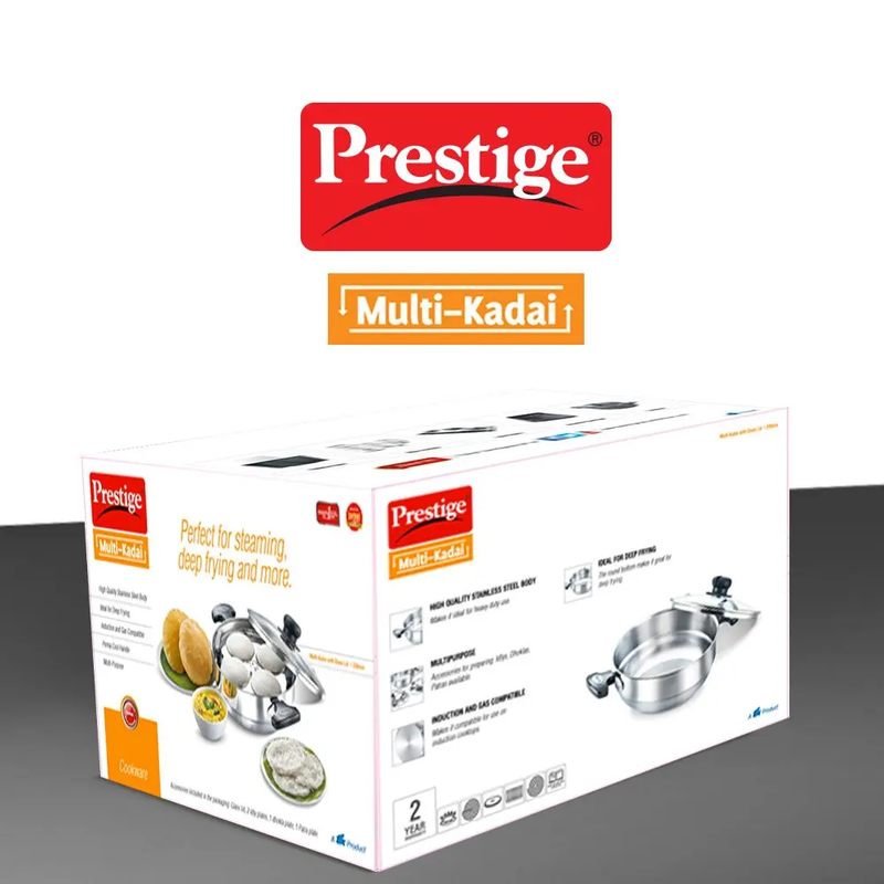 Prestige Stainless Steel Multipurpose Kadai with Glass Lid - 36016 - 4