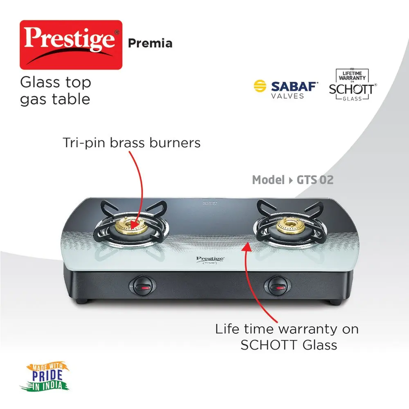 Prestige Premia SCHOTT Glass Top Gas Tables-GTS 02