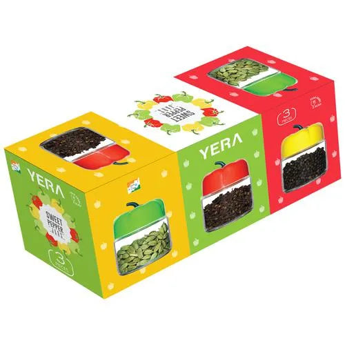 Yera Sweet Pepper Jars | Set of 3 pcs  | 280 ml on www.rasoishop.com