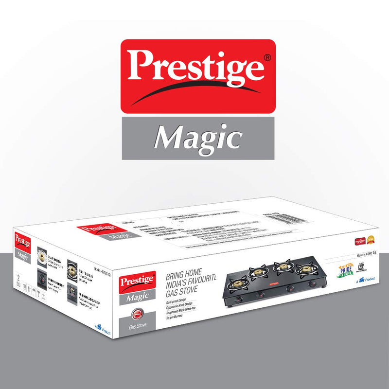 Prestige Magic Glass Top 4 Burners Gas Stove - 5