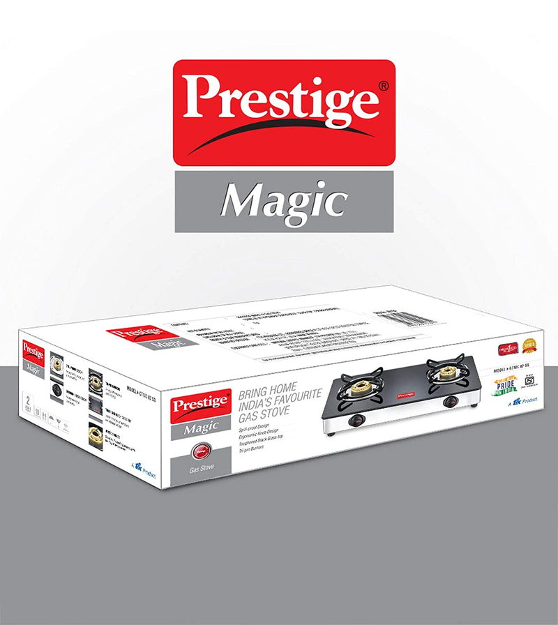 Prestige Magic 2 Burner Gas Stove Stainless Steel Body GTMC 02 SS
