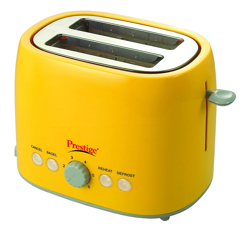 Prestige PPTPKY 850 Watt Pop-Up Toaster (Yellow) | Must for Healthy breakfast | Buy from www.rasoishop.com | Prestige