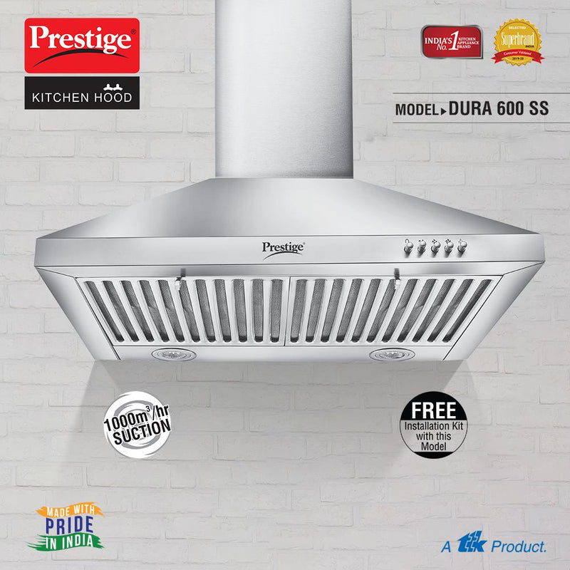 Prestige 1000m3/HR Suction Dura 600 Stainless Steel Kitchen Hood With Baffle Filters - 41827 - 2