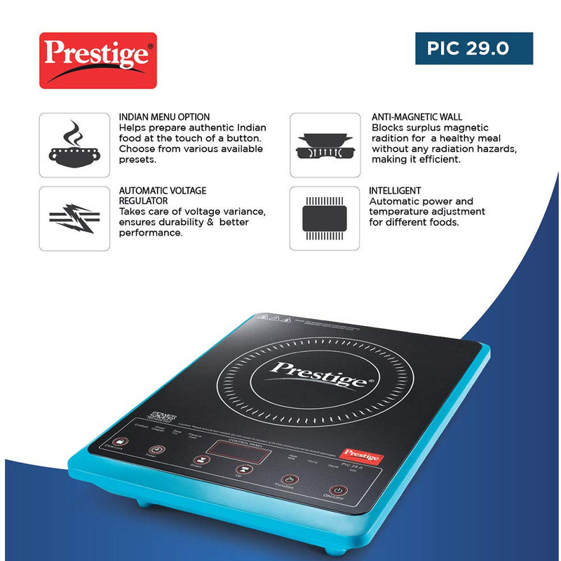 Prestige PIC 29.0 2000 Watt Induction Cooktop (Blue, Black)