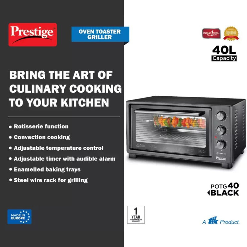 Prestige POTG 40 Litre Oven Toaster Griller with Convection Function