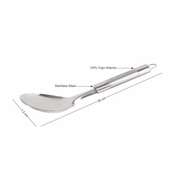 Classy Touch Rice Ladle Stainless Steel Serving Spoons/Utensil (Buffet & Banquet Style)
