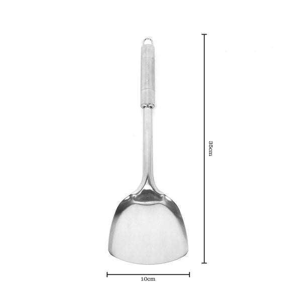Classy Touch Stainless Steel Cooking Turner/Spatula - Kitchen Utensil for Grilling, Baking, and Cooking - SilverCT263