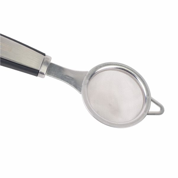 Classy Touch Stainless Steel Tea Strainer with Non Slip Handle Ideal Size for Straining Teas and Cocktails or Sifting Flour, Sugar, Spices 10 inch - CT290