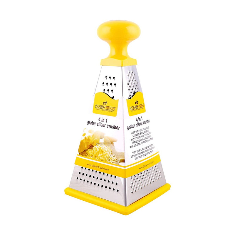 Classy Touch Stainless Steel Unique 4 in 1 Grater/Slicer - CT372 - 5
